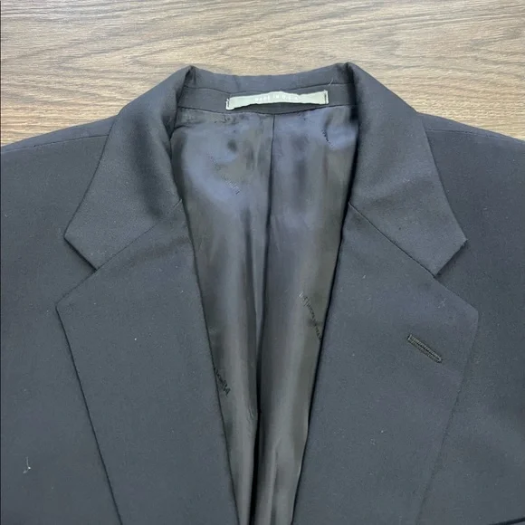Hickey Freeman Navy Blue Cashmere Blend Sport Coat 44L
